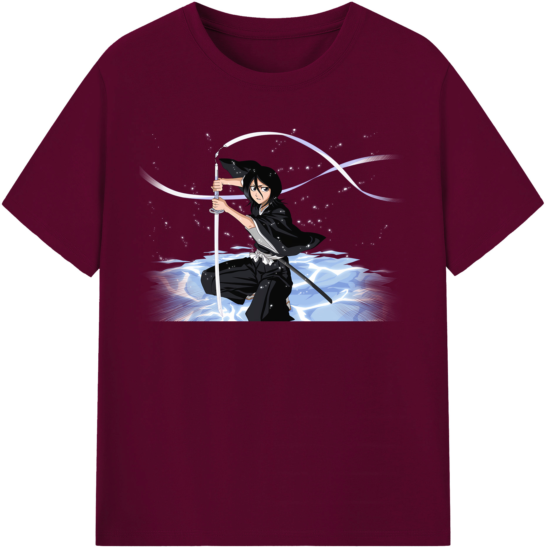 （画像用） ブリーチ 朽木ルキア BLEACH Kuchiki Rukia レディースカジュアルプリントTシャツ（綿100％）